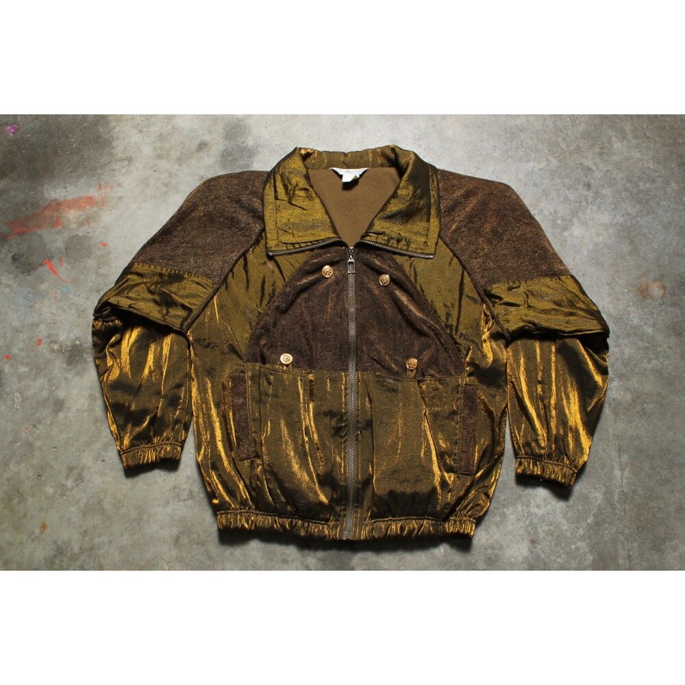 Vintage 90's Great Cavalier Metalic Shimmer Fabric Jacket - Large